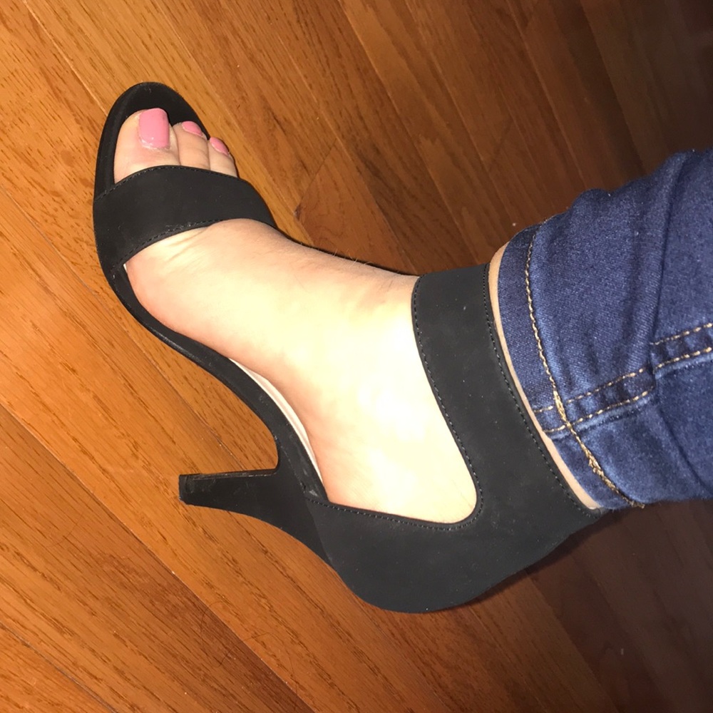Black and nude heels